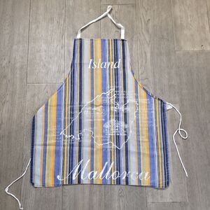 Mallorca Spain Souvenir Apron Island Map & Landmarks Multi-Stripe Kitchen Decor